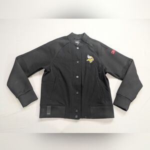 Women's Small UNRL NFL Minnesota Vikings Bomber Jacket Black